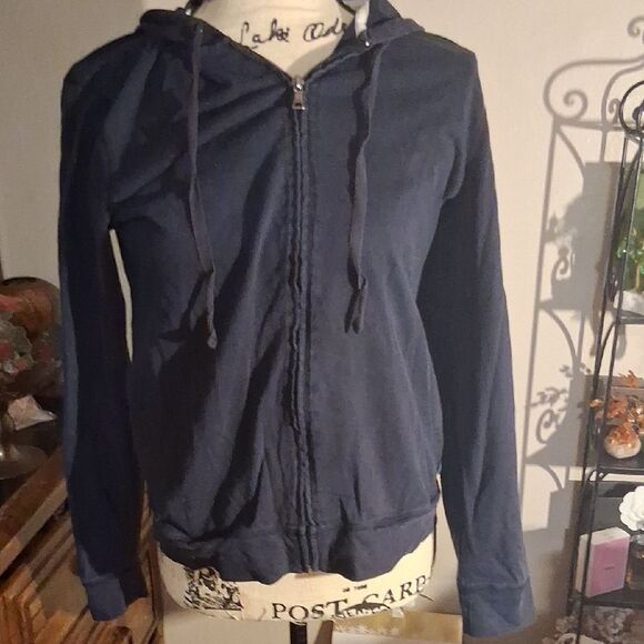 NY&CO SPORT Navy Blue Zip-Up Hoodie Size Small - Picture 1 of 10